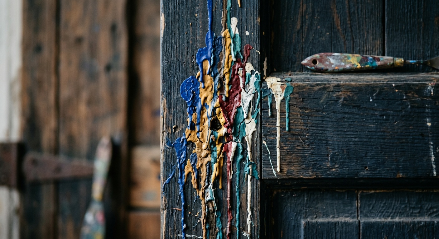 Dried paint drip repair